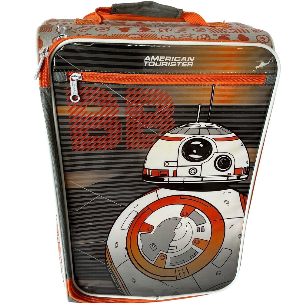 American Tourister Star Wars BB-8 Rolling Suitcase 18 Inch Kids Travel Bag Orang